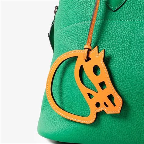 hermes paddock horseshoe bag charm|HERMES Swift Paddock Horseshoe Bag Charm Orange.